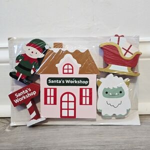 Target Bullseye Christmas 2025 Kids 5ct Wood Playset - Santa's Workshop